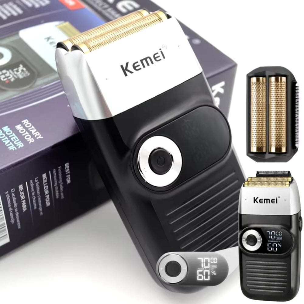 Barbeador Kemei Km-2026 Ergonômico Para Barbear Em Casa