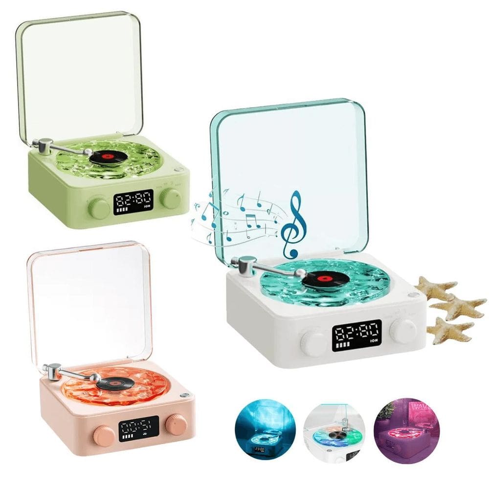 Caixa Som Bluetooth Retrô Vintage Luminária Sons Do Mar