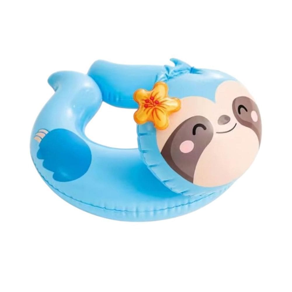 Boia Infantil Redonda Inflável Animal Azul 58X55Cm Intex