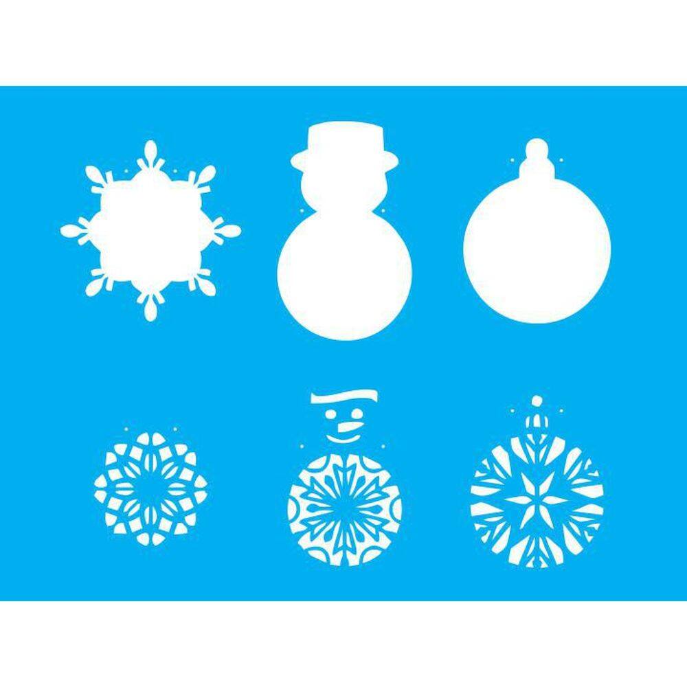 Stencil Tamako Enfeites Natal - 15X20Cm - Ref A2030