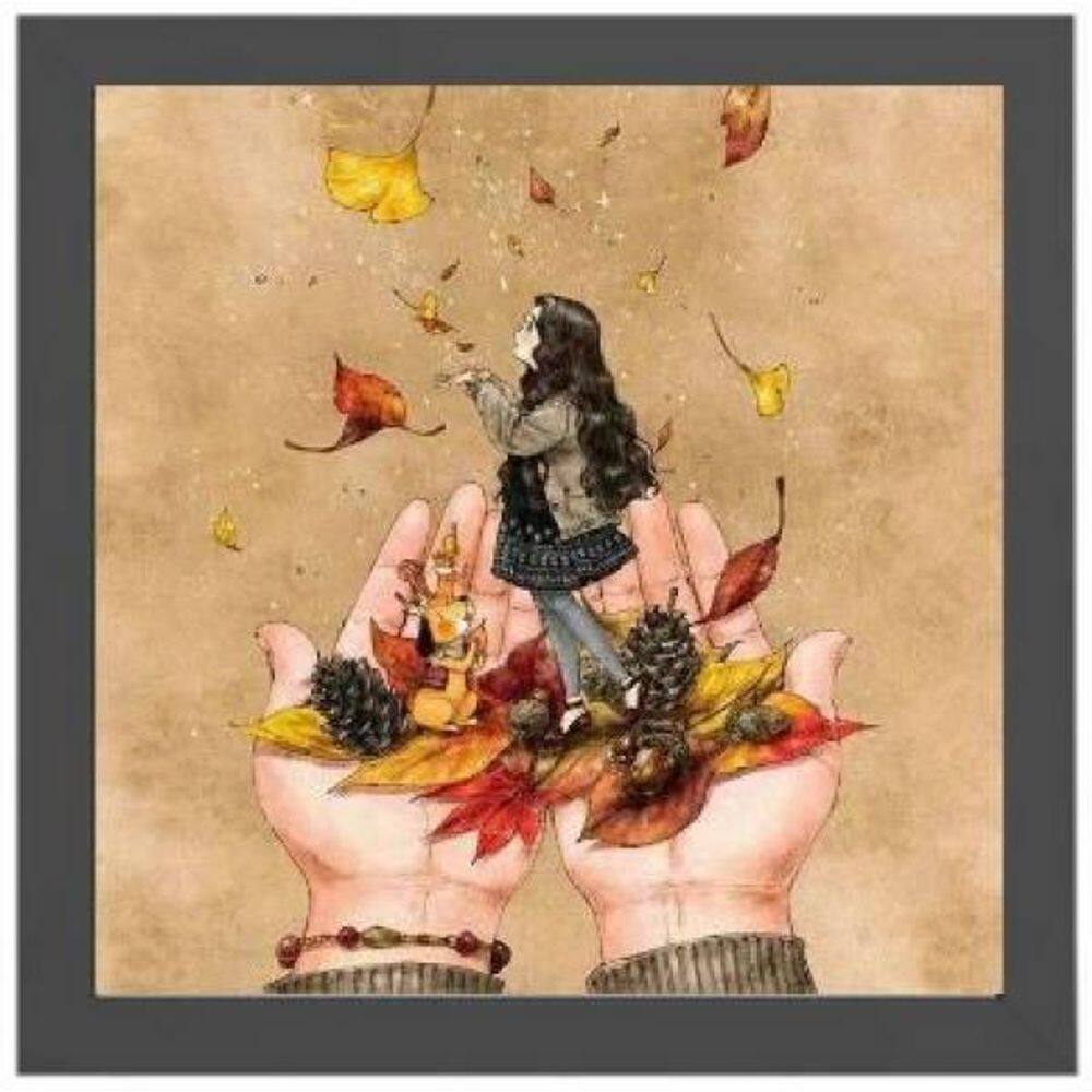 Quadro Quadrado A Menina E O Vento 20X20Cm