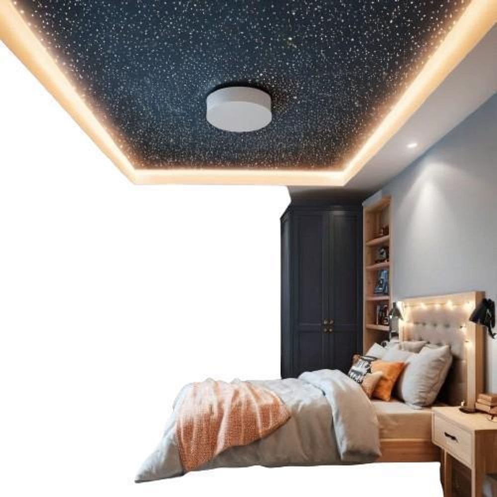 Kit 300 Pontos Fibra Ótica Rgb Iluminada