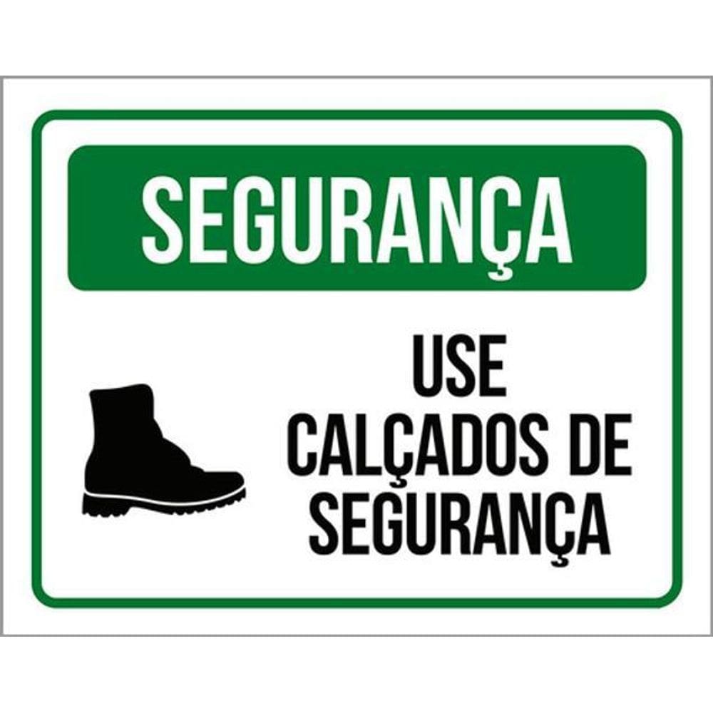 Kit 5 Placas De Segurança - Use Calçados De Segurança