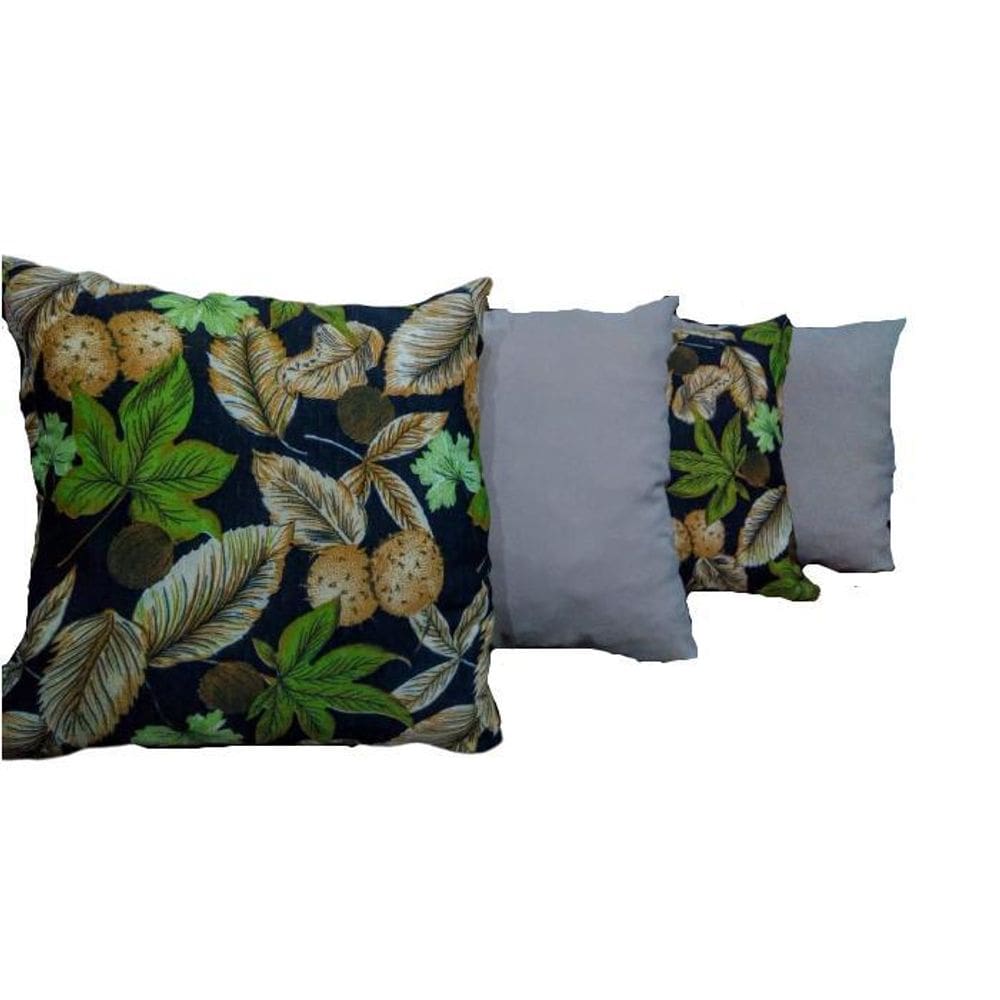 Capa Almofada Decorativa Floral 45x45 cm - Kit 4 Capas