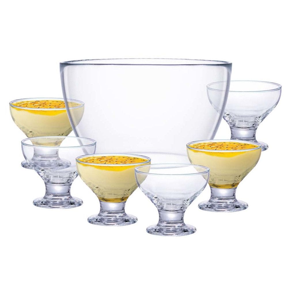 Conjunto para Sobremesa em Vidro Paradise 7 Peças - Ruvolo