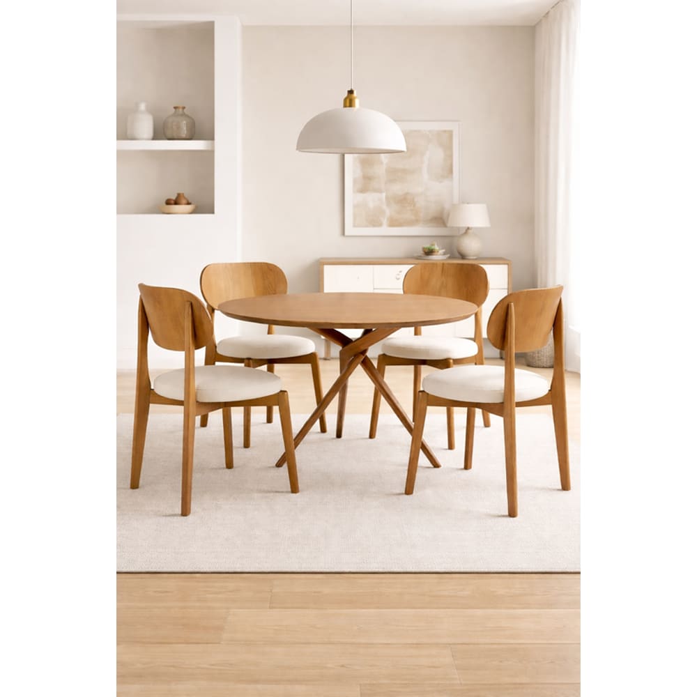 Sala de Jantar 4  Cadeiras mesa Redonda ORIGEM - SOLARA