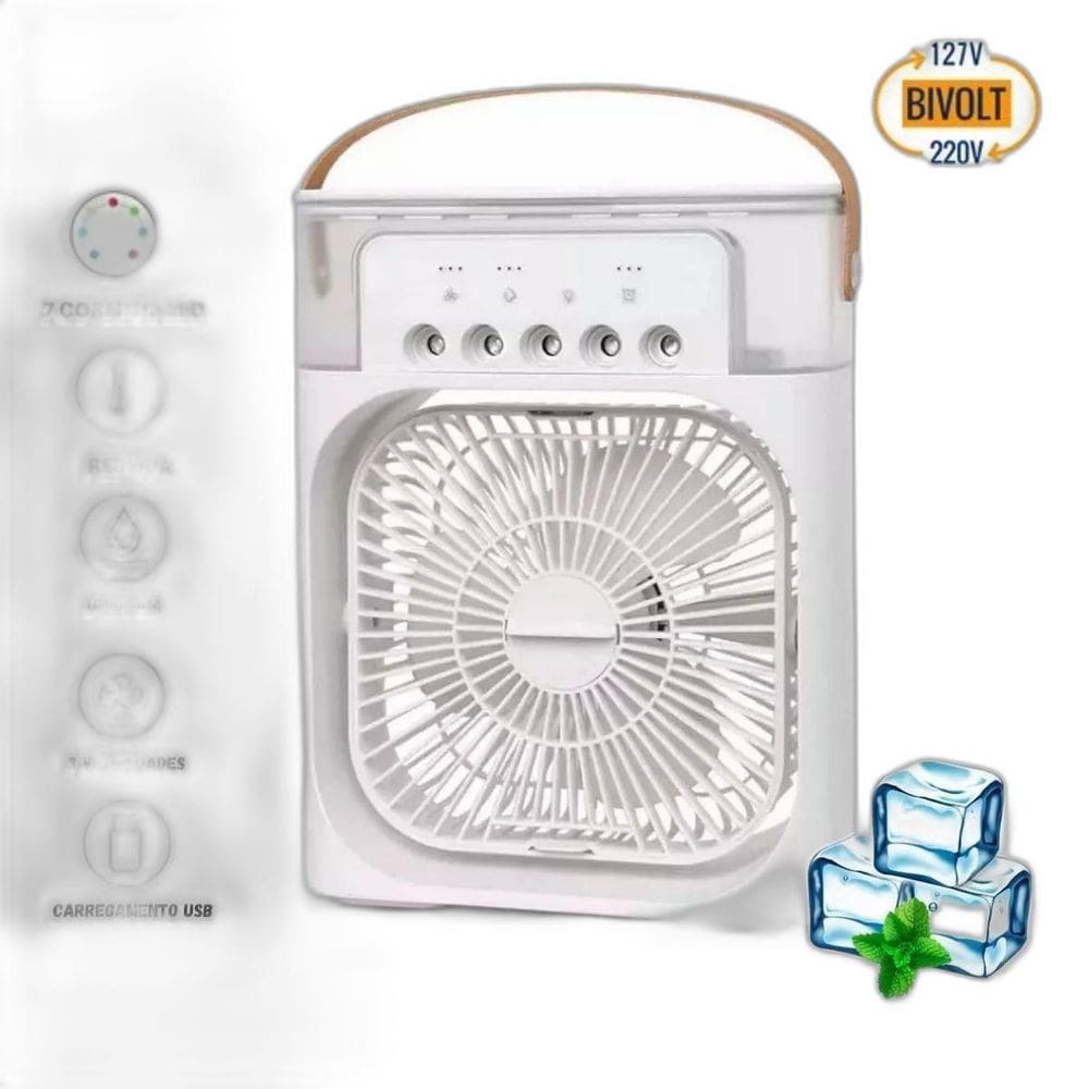 Mini Ar Condicionado Portátil Bivolt: Adaptável A Qualquer