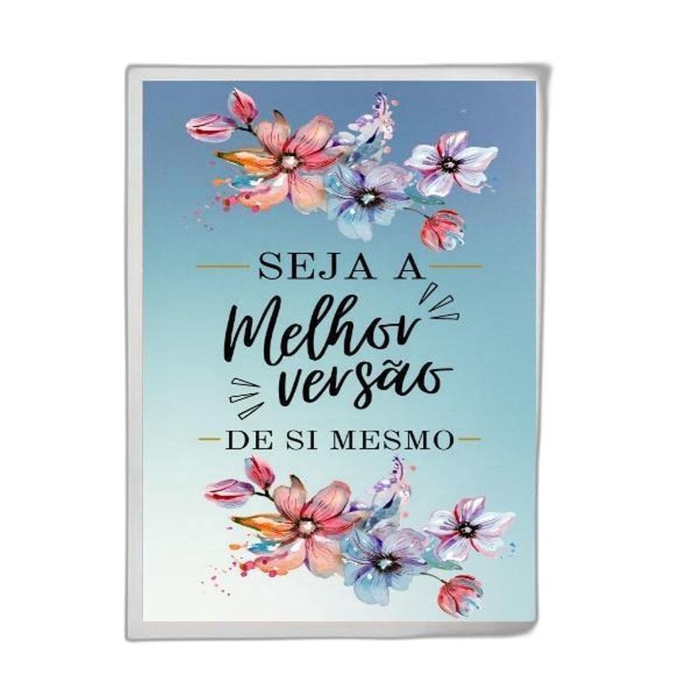 Quadro Seja a Melhor Versão de Si 45x34cm - Madeira Preta