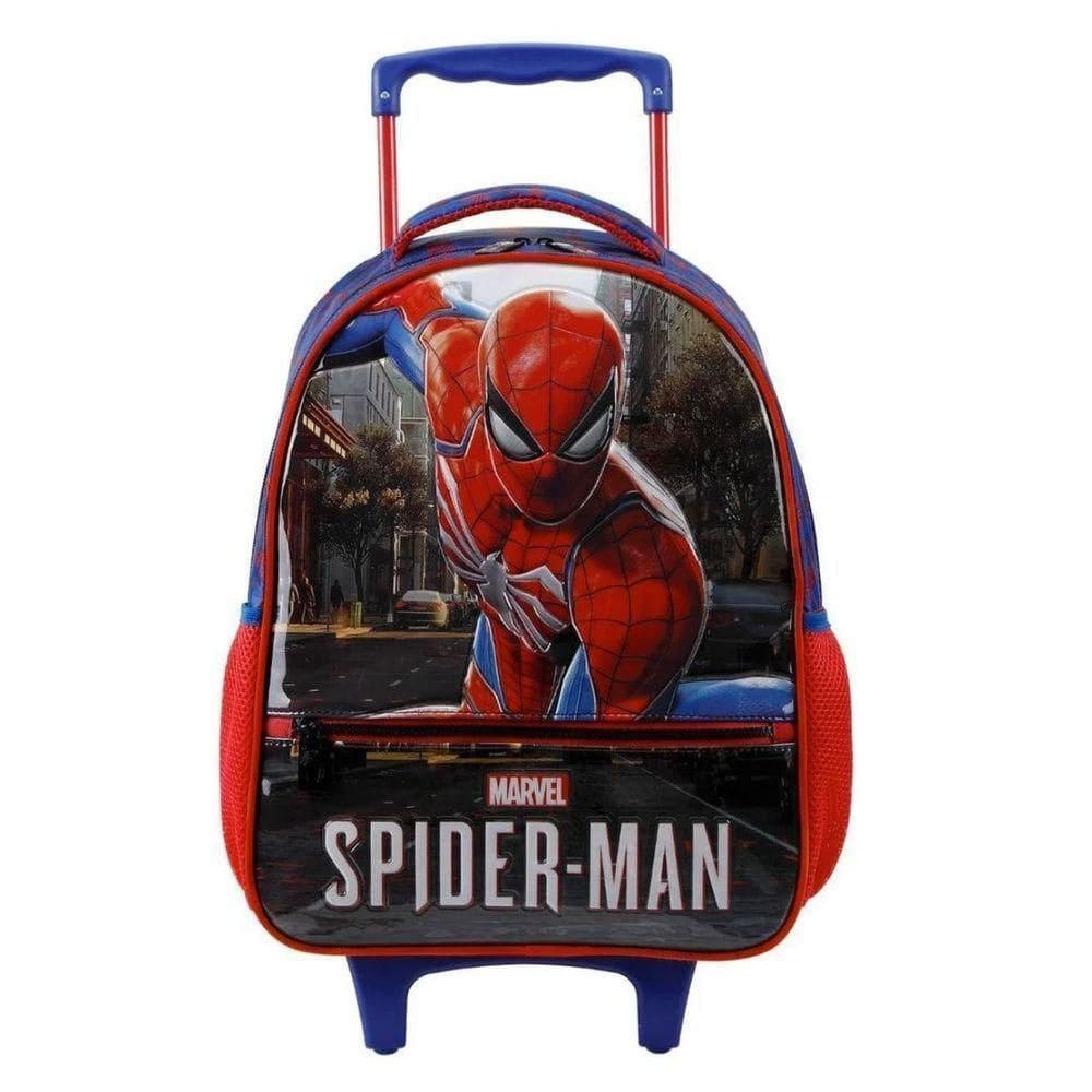 Mochila Homem Aranha Escolar Com Rodinhas - Spider Man - Xeryus - Vermelho Vermelho
