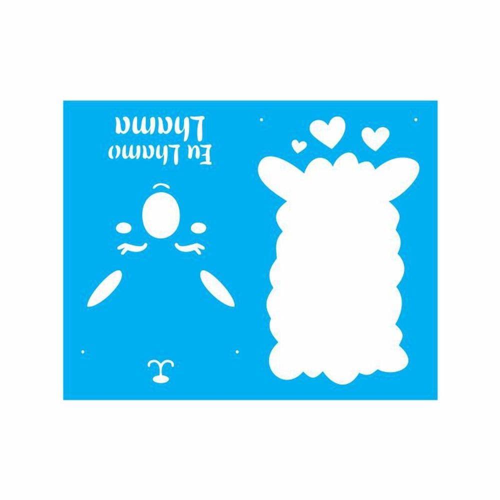 Stencil Tamako Eu Lhamo Lhama - 20X25Cm - Ref 9154