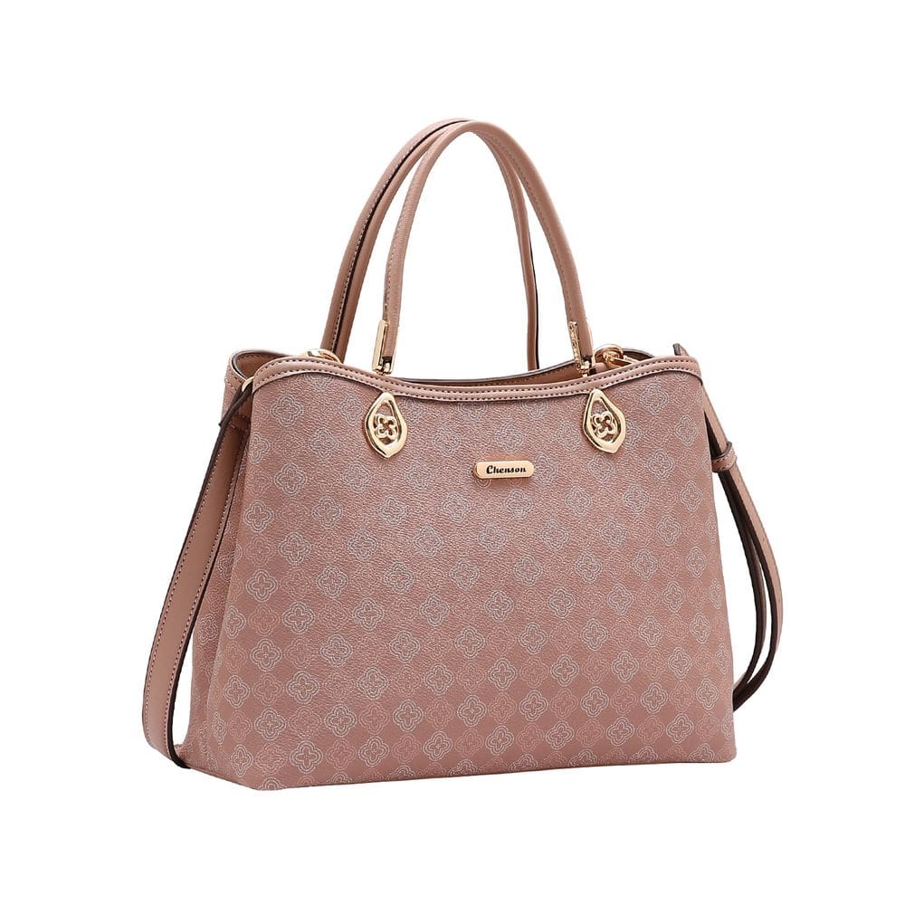 Bolsa Elemento Gráfico Casual - Alça de Mão - Rosê - Chenson 3485287