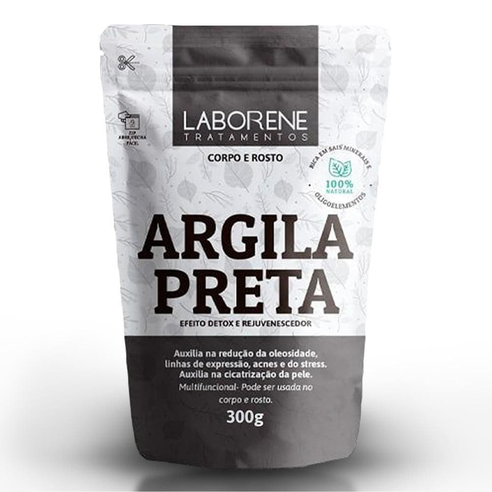 Laborene - 02 Sachê Argila Em Pó - Preta 300G