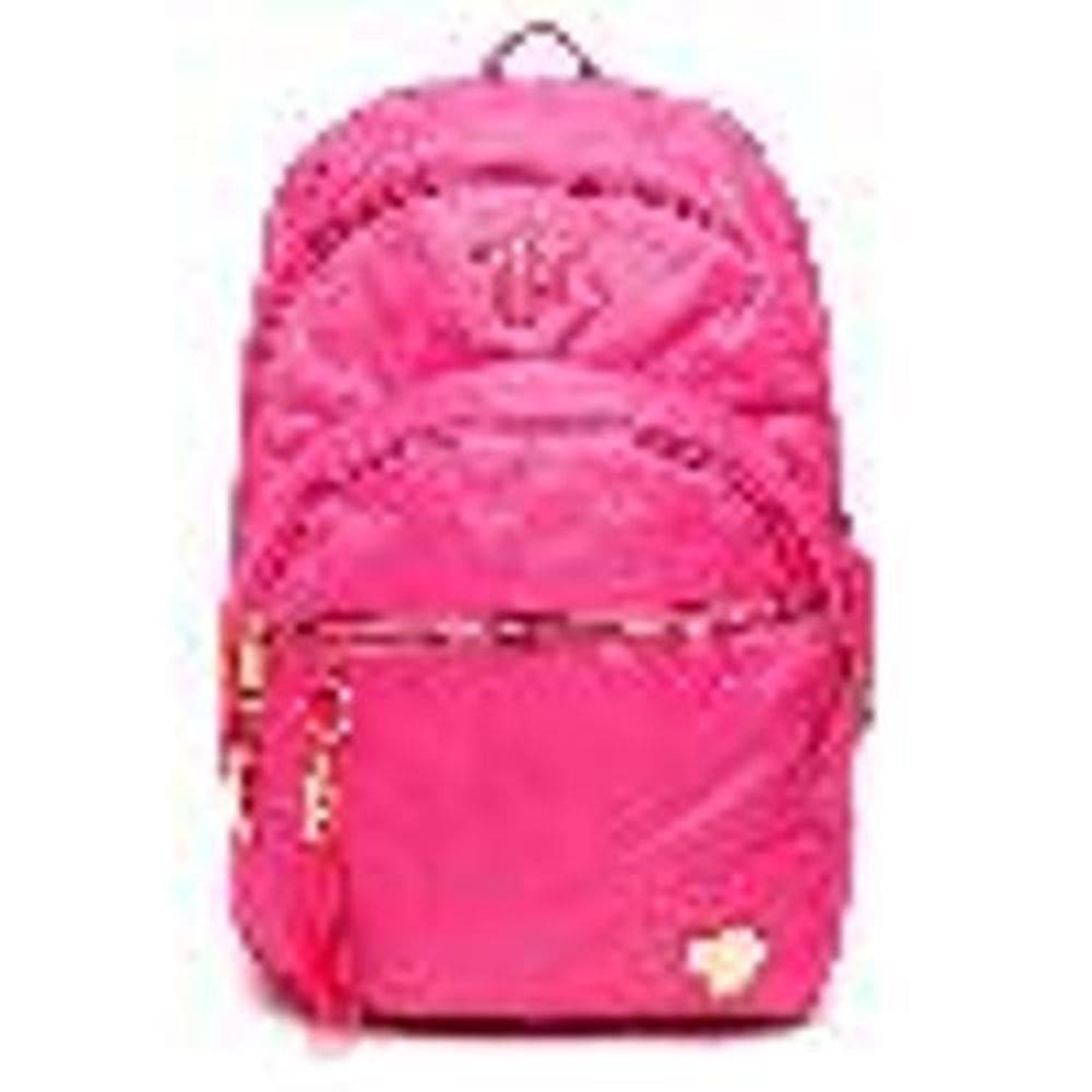 Mochila Costas Escolar Capricho Rosa Pink Com Chaveiro