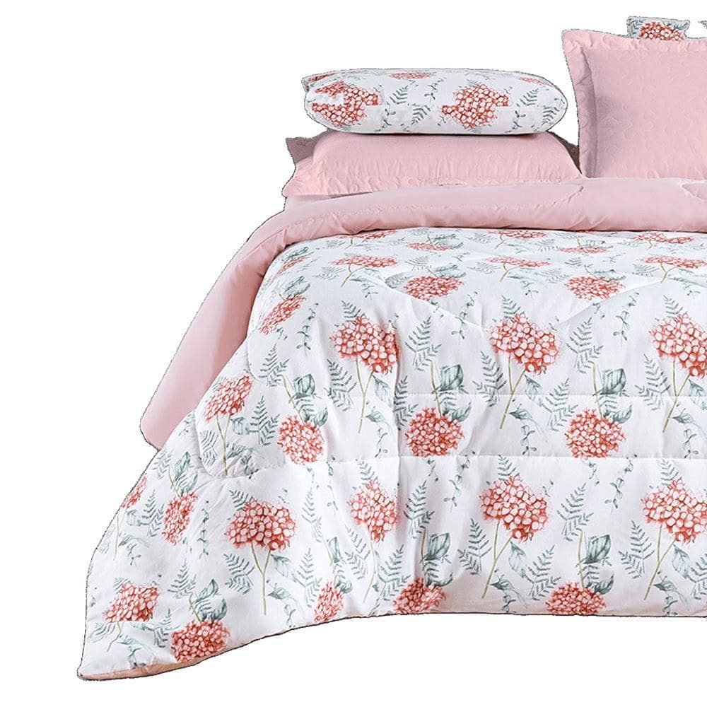 Coberdrom Edredom Sensuale Super King Hortência 80% Algodão,