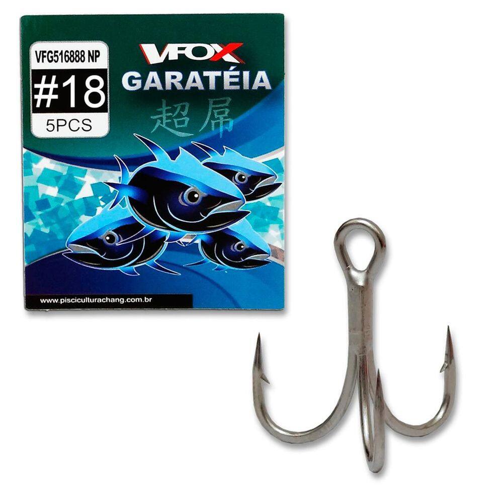 Garatéia Pesca Anzol Triplo V-Fox Vfg-516888 5 Anzóis Aço