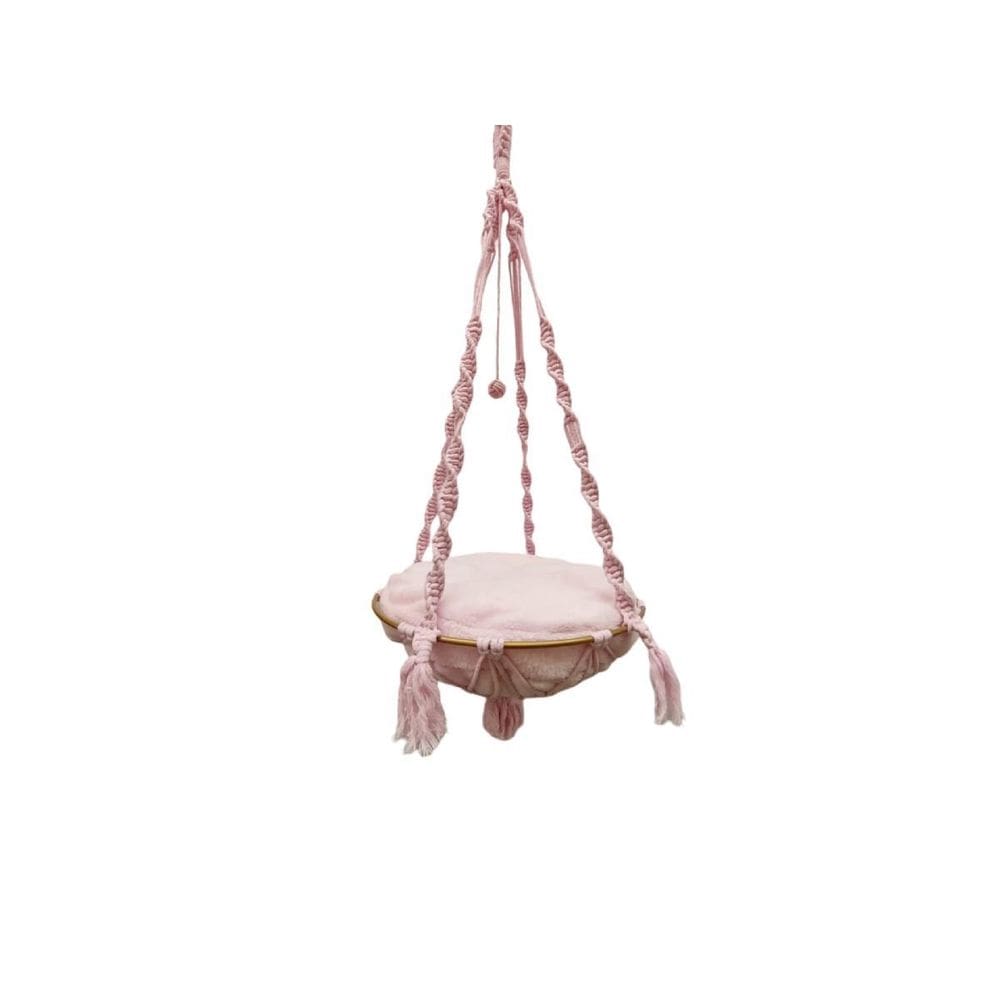 Cama Suspensa Para Gatos Luxuosa Rosa Caminha Almofada