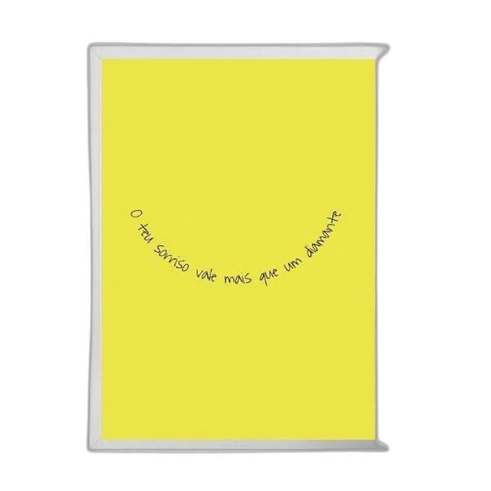 Quadro O Teu Sorriso Vale Mais Que Diamante 45X34Cm Branca