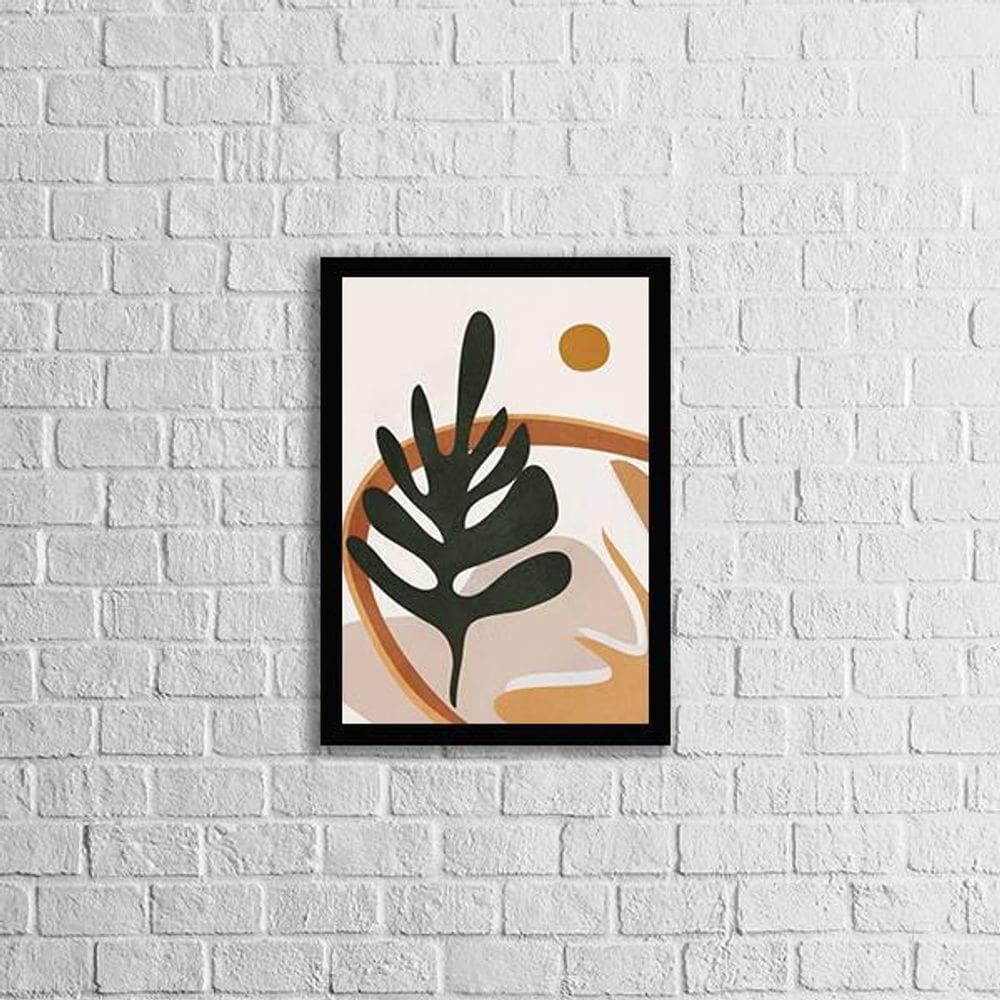 Quadro Folhagem Abstrato 24X18Cm