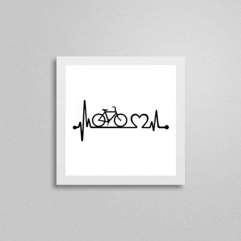 Quadro Quadrado Bicicleta Sinais Vitais 20X20Cm