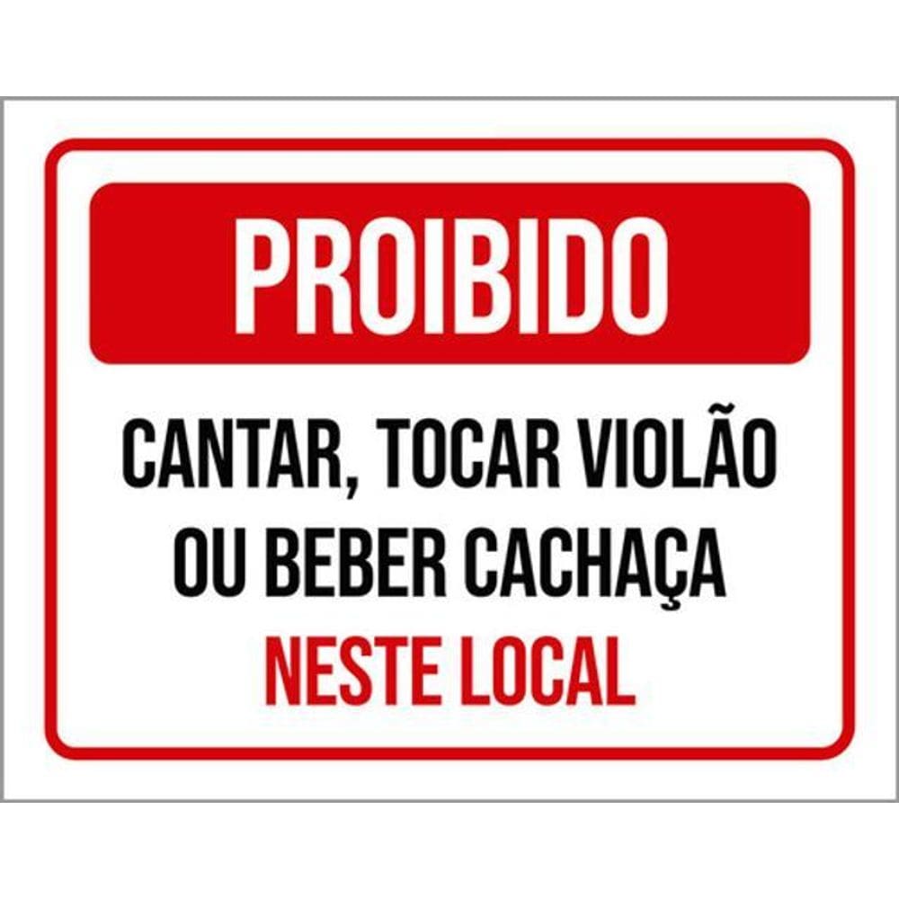 Kit 10 Placa Cantar Tocar Violão Beber Cachaça 36X46