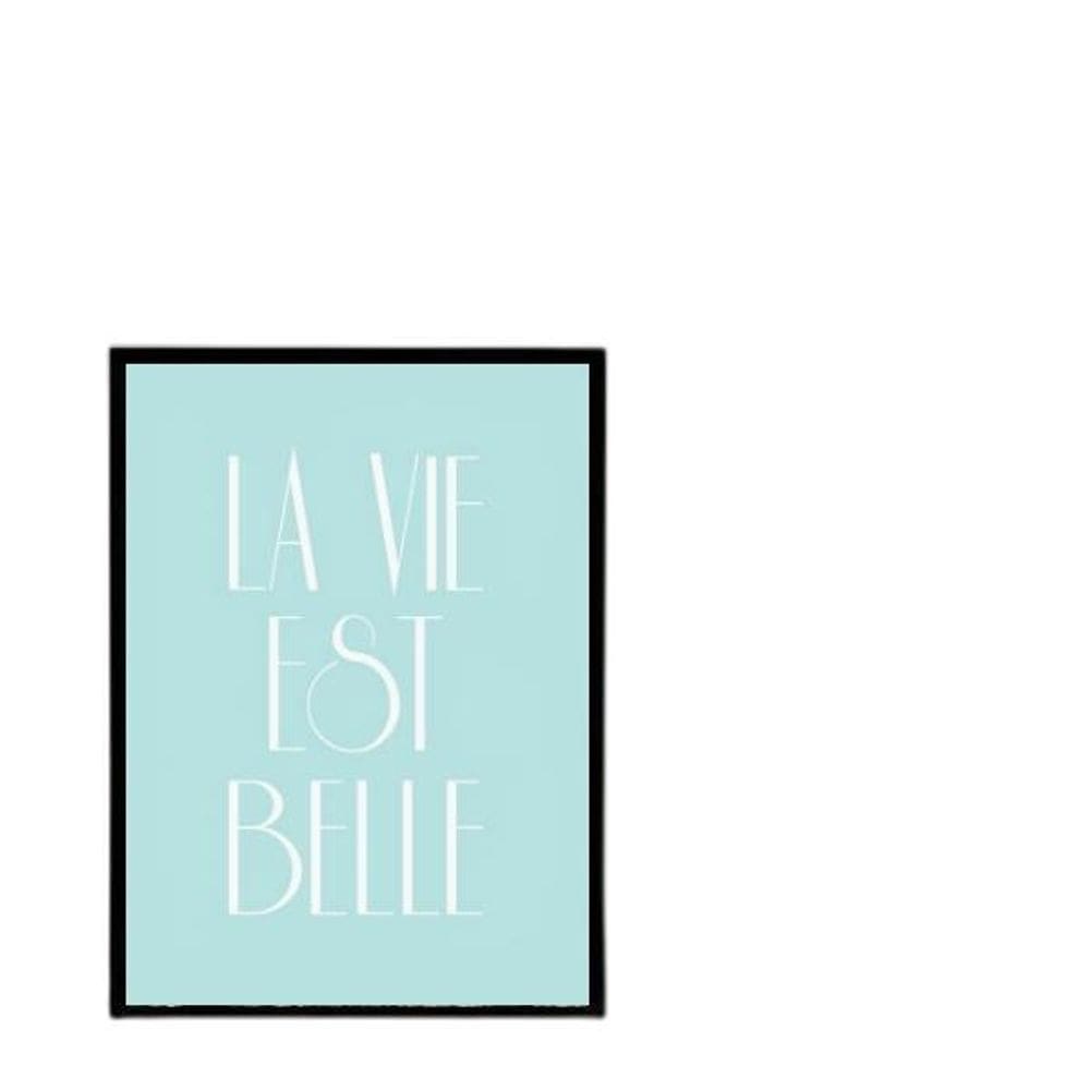 Quadro La Vie Est Belle 45X34Cm - Com Vidro