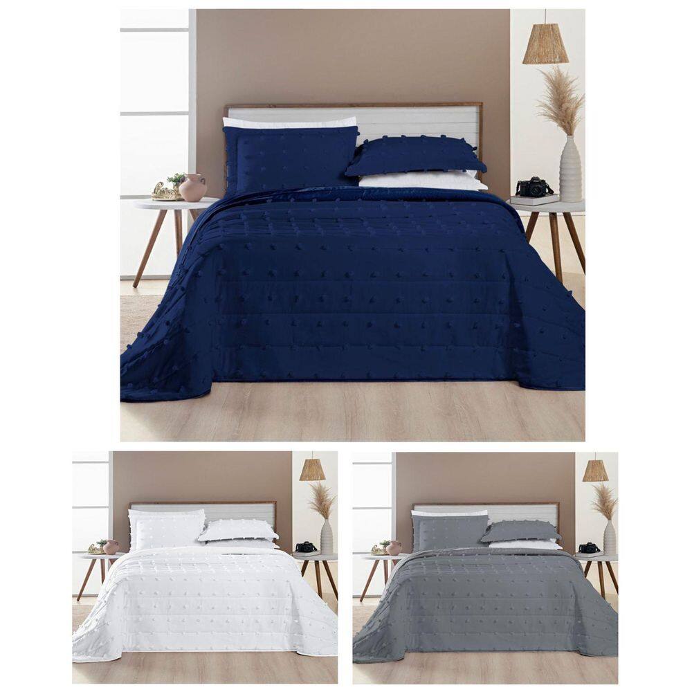 Conjunto Cama King Size Istambul Colcha 300 Fios - Branco