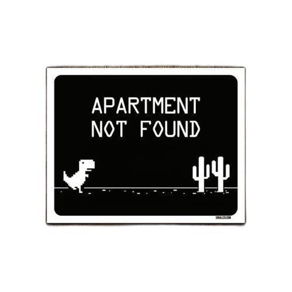 Kit 3 Placas Decorativa - Apartament Not Found