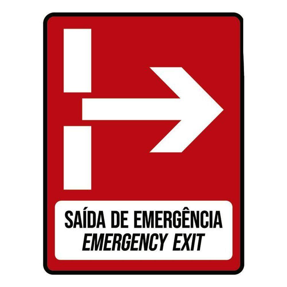 Placa Saida De Emergência Emergency Exit 36X46
