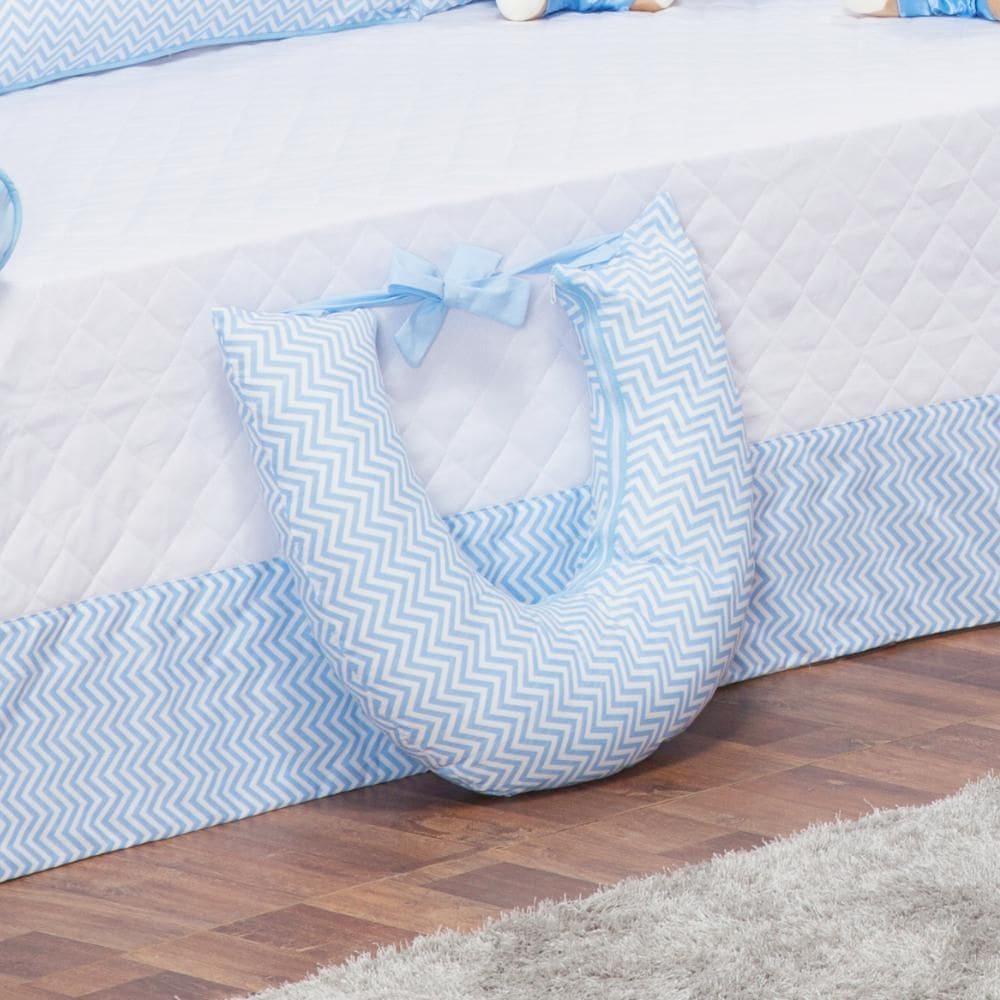 Almofada Amamentação Chevron Azul