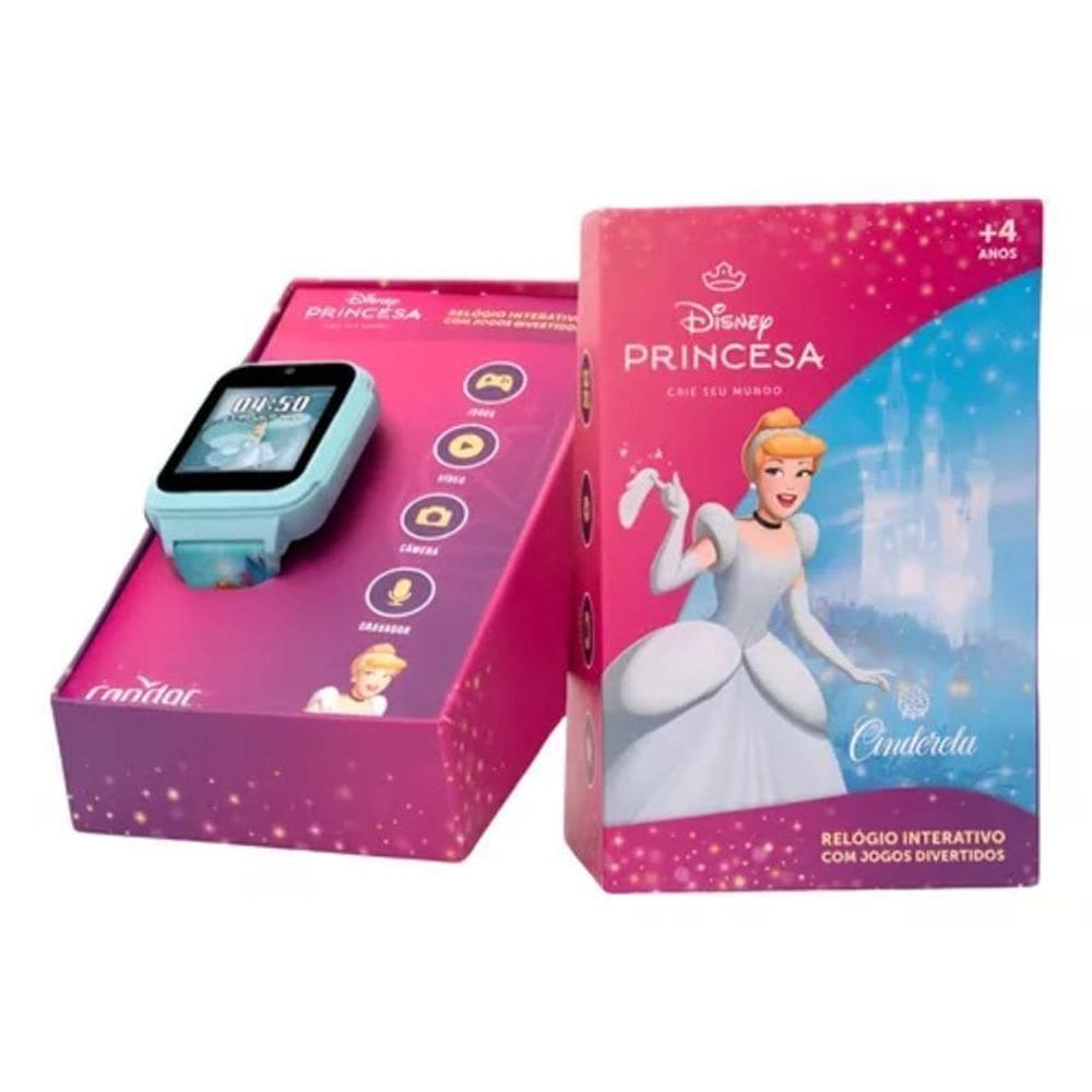 Relógio Interativo Condor Infantil Cinderela Codisneyaf/8A