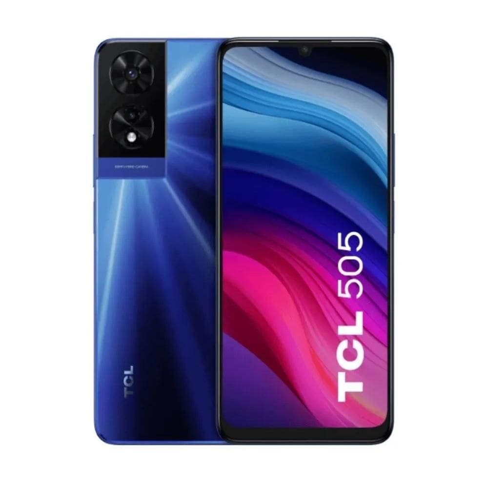Smartphone TCL 505, 4G, 256GB, 4GB+10GB de RAM, Tela 6,75”, Câmera Traseira 50MP + 2MP, Azul