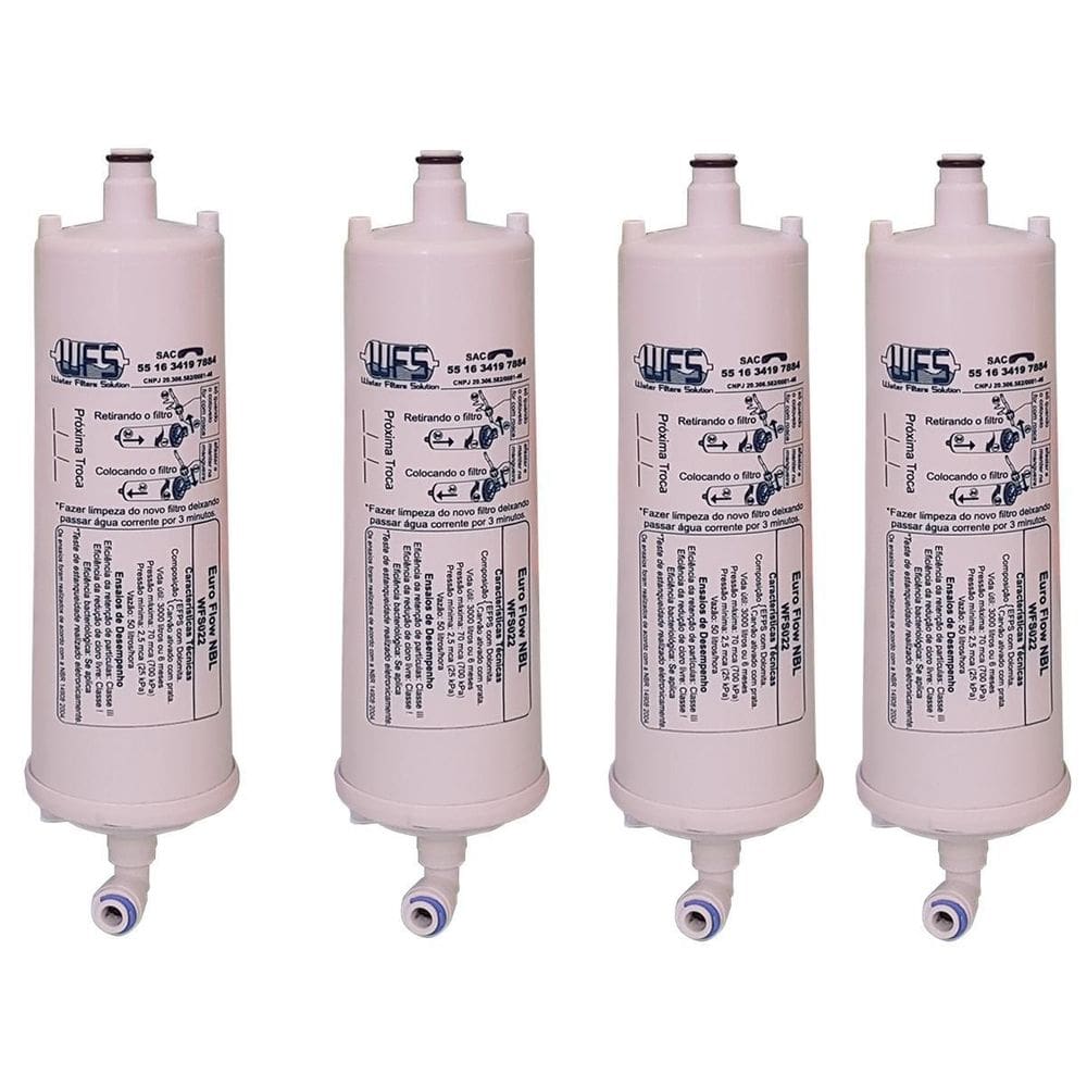Kit 4 Filtros Refil Purificador Europa Noblesse Da Vinci Cta