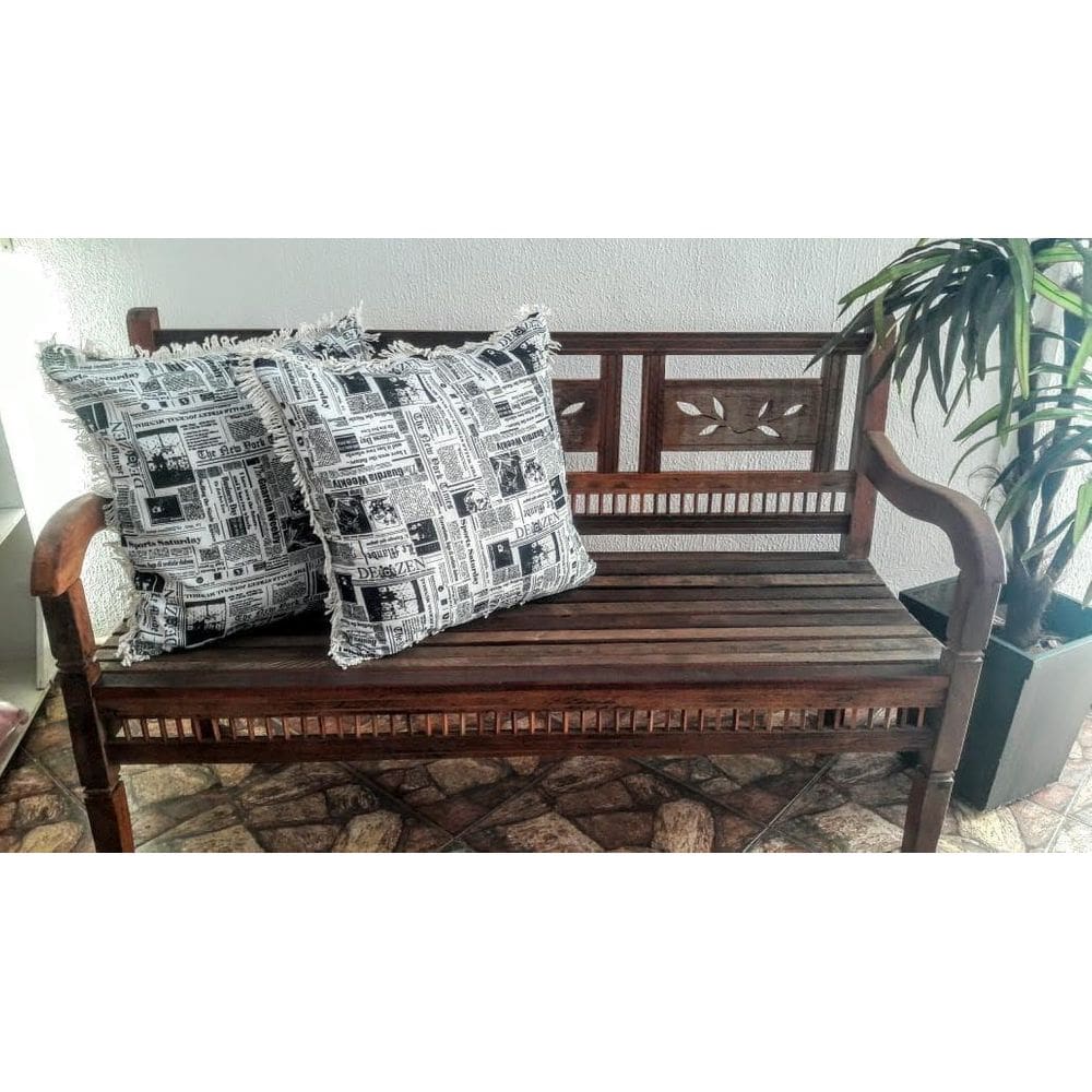 Kit 2 Capas De Almofadão Com Franja 62X62