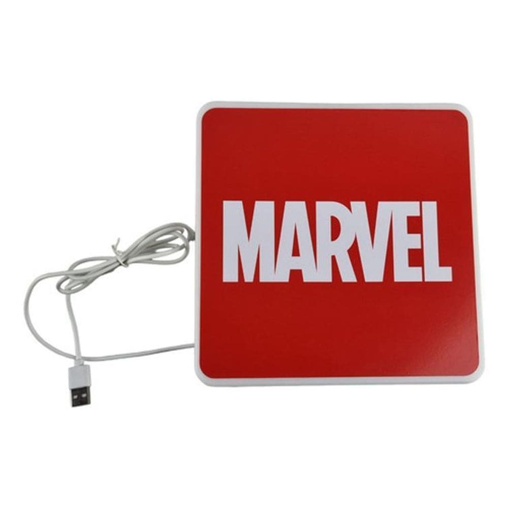 Abajur De Mesa Luminária Marvel Logo Box 110V 15W