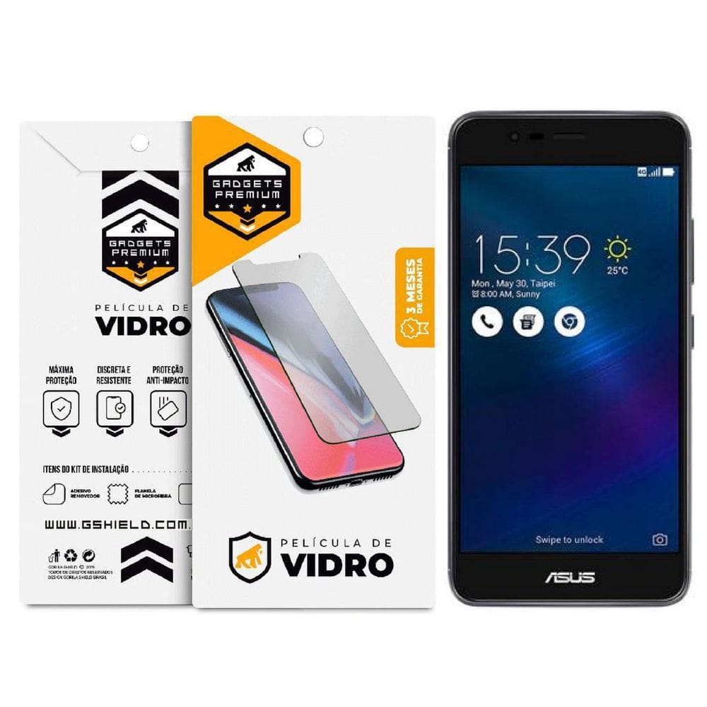 Película De Vidro Dupla Zenfone 3 Max 5.2