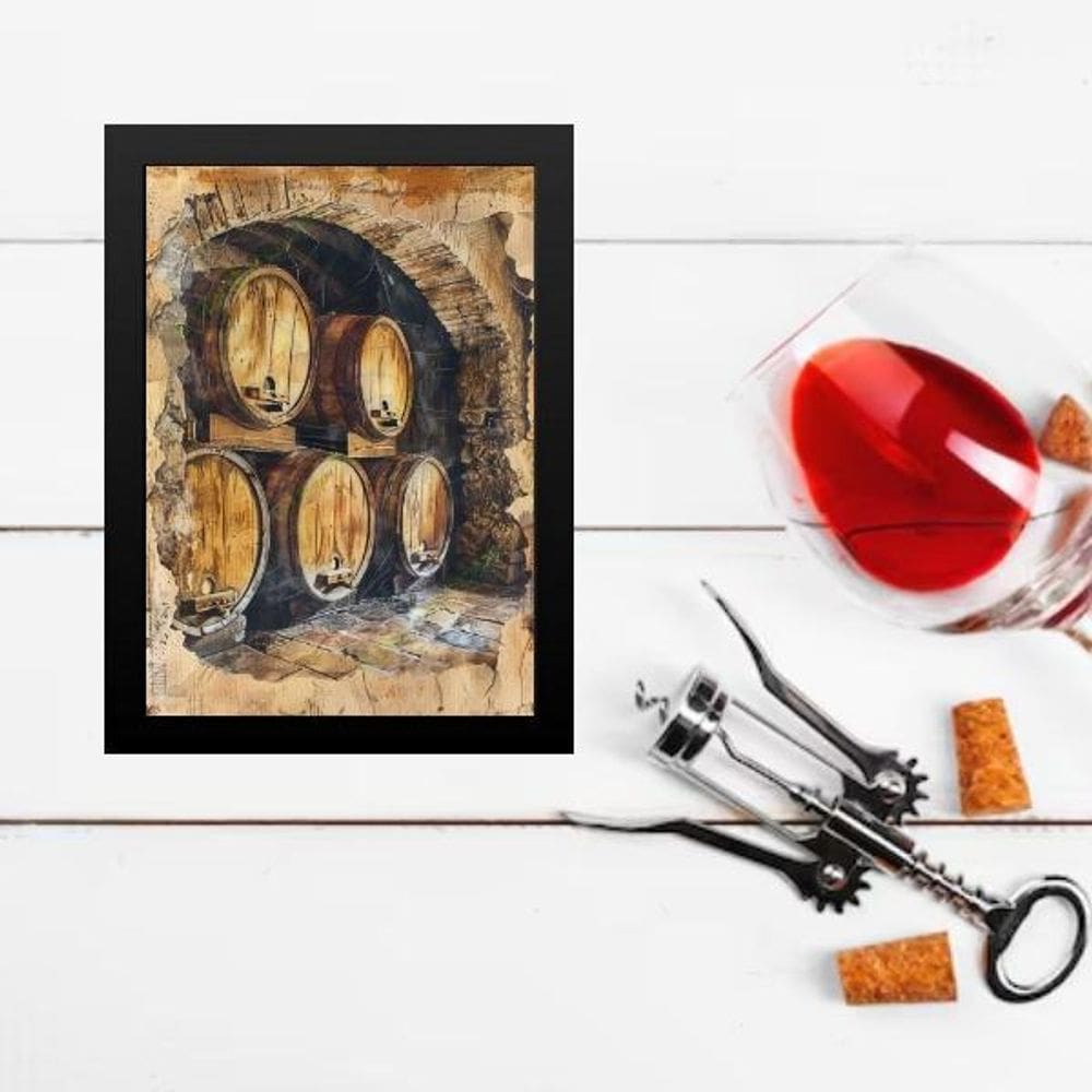 Quadro Vintage Adega De Vinho 24X18Cm