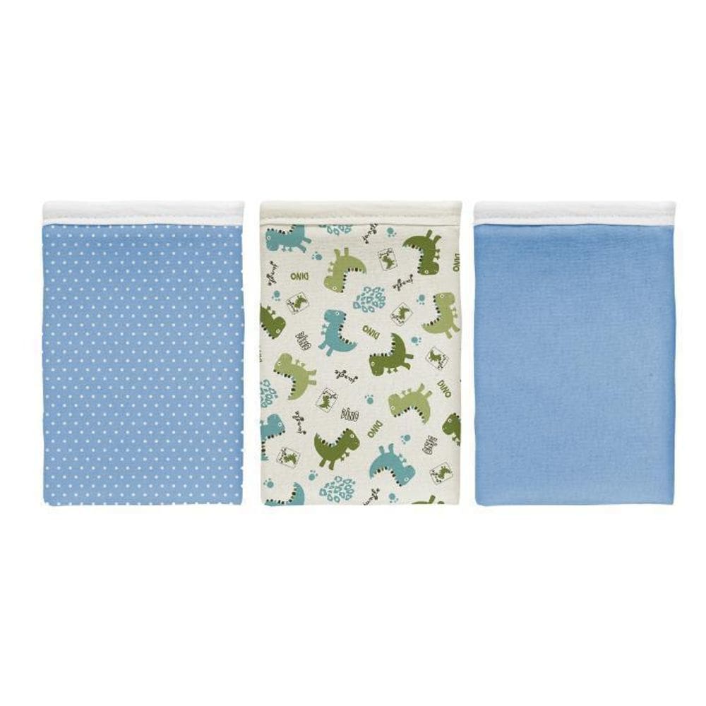 Kit 3 Fronhas 30X40 100% Algodão - Fofossauro