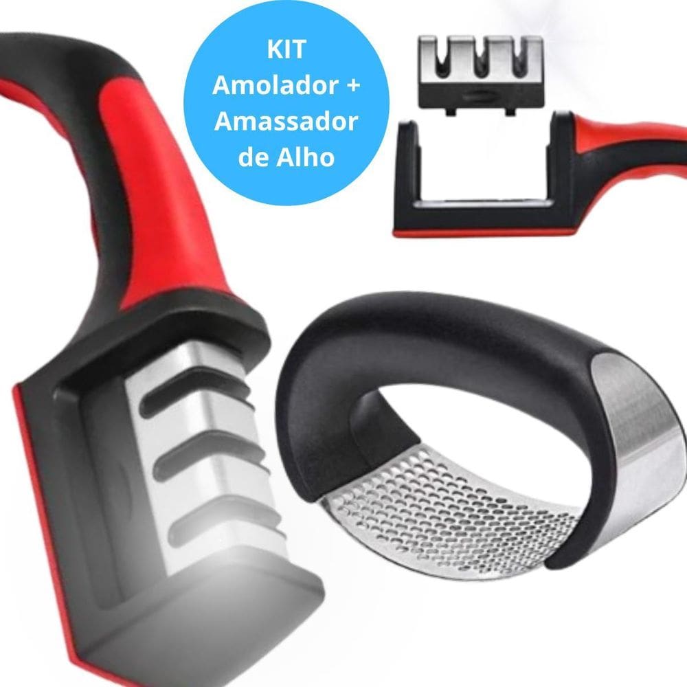 Kit Amassador Compacto + Afiador Portátil
