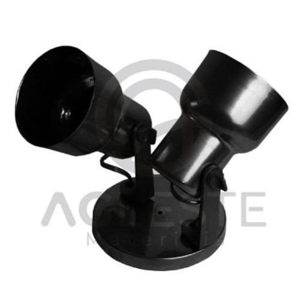 Spot Lumina Preto 2L Aluminio Nacional Iluminação Spot009/2