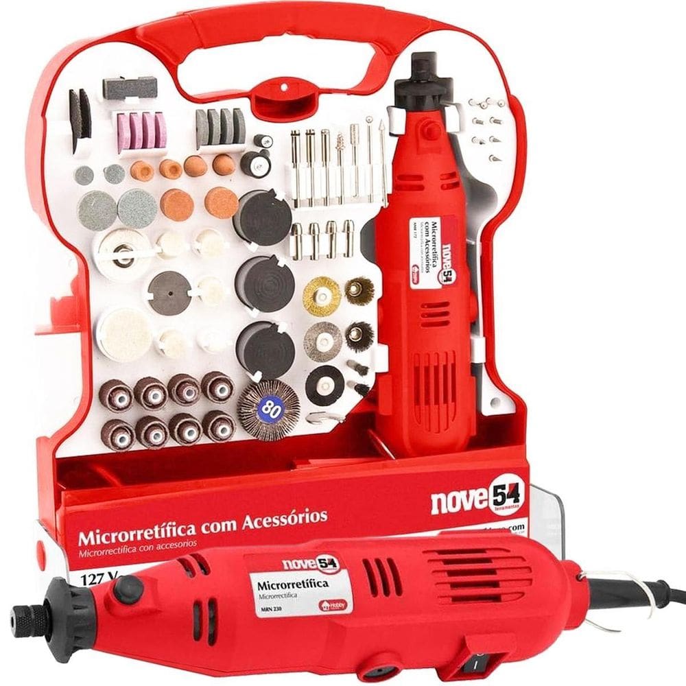 Micro Retífica 130W Completa Com 172 Acessórios - 220V