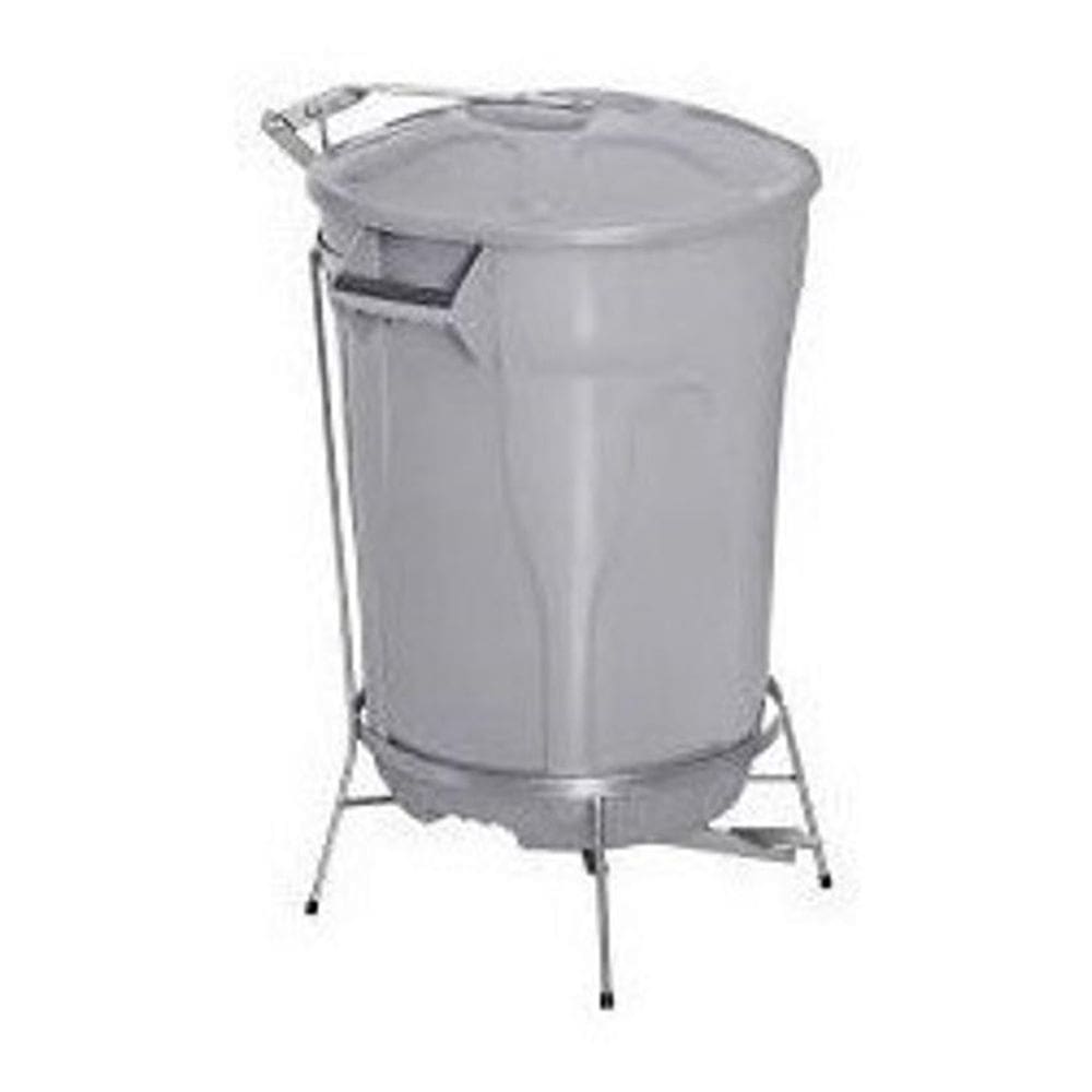 Cesto Lixeira Plástico Pedal Com Armação Em Aço 100 Litros