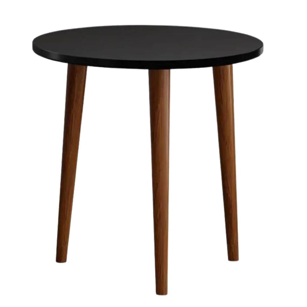 Mesa De Apoio Mesa Lateral Decorativa Baixa Compacta Preta