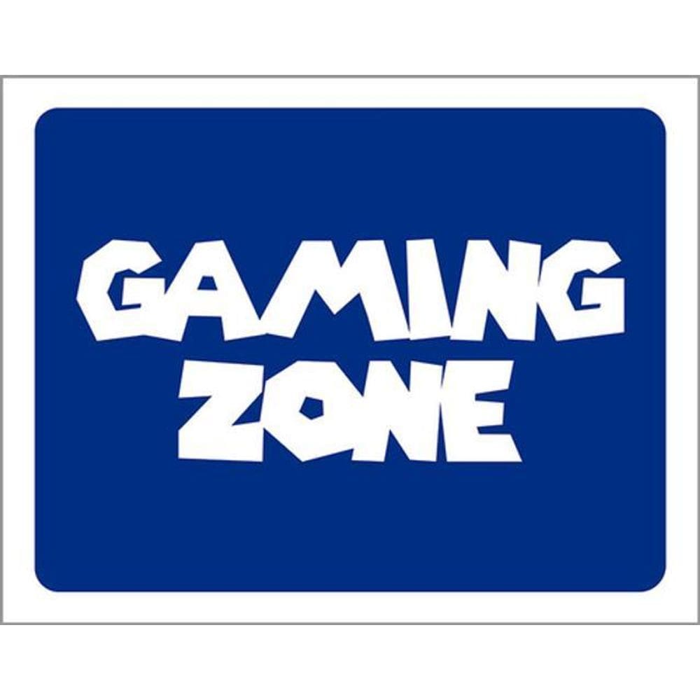 Kit 10 Placas Gaming Zone Encanador Azul 36X46
