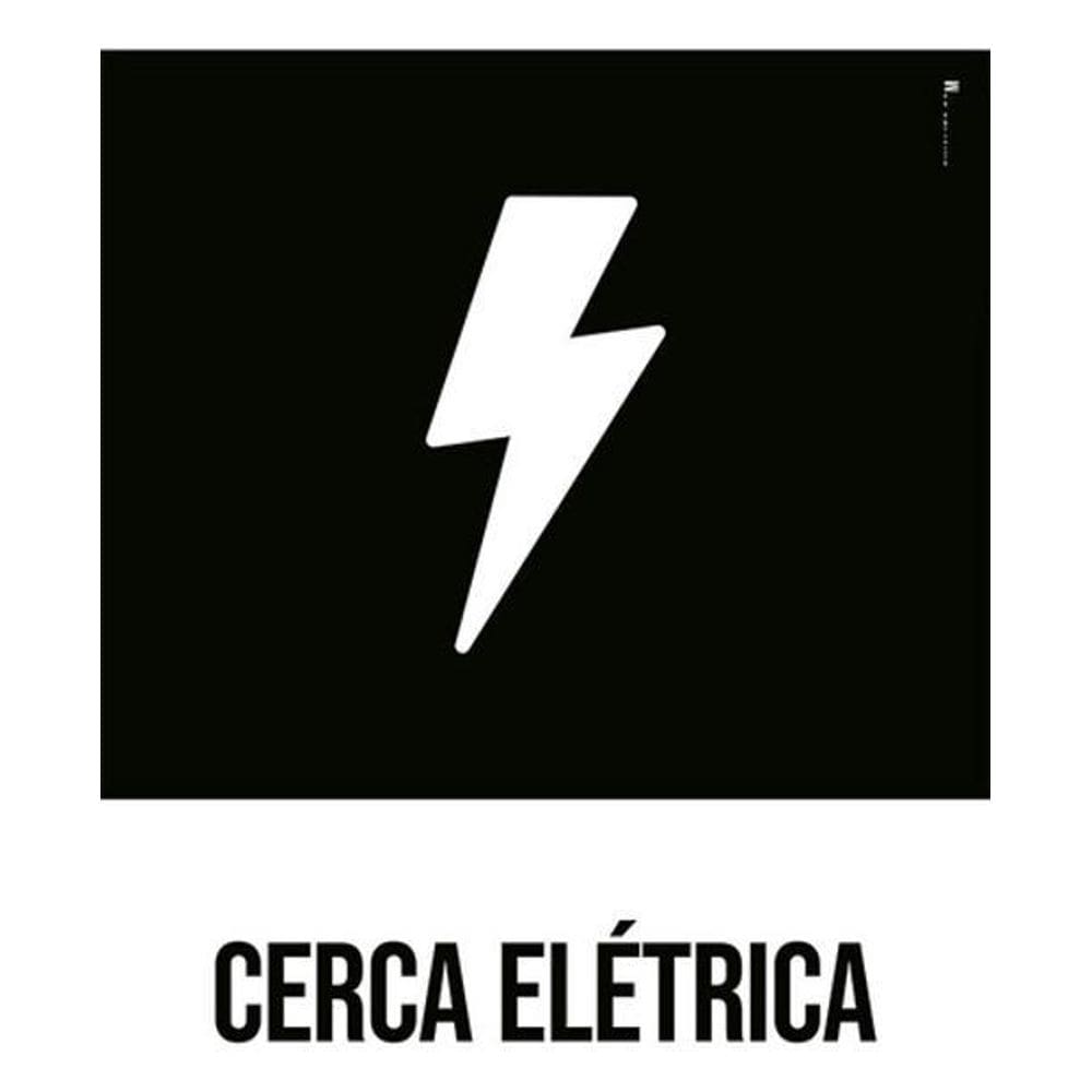 Kit 3 Placas Desenho - Cerca Elétrica
