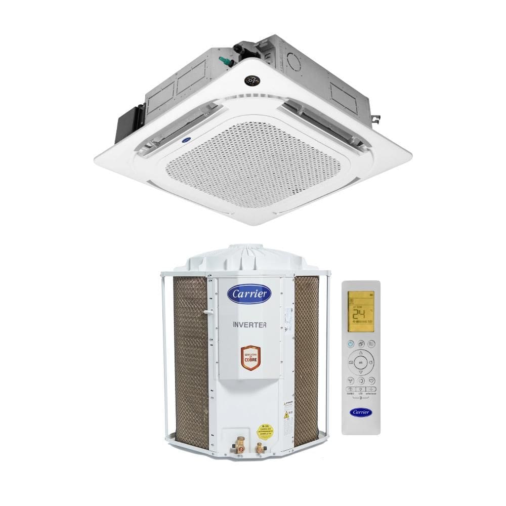 Ar Condicionado 36000 Btus Split Cassete Inverter Carrier Quente e Frio Connect R-32 40KVQE36C5 220V