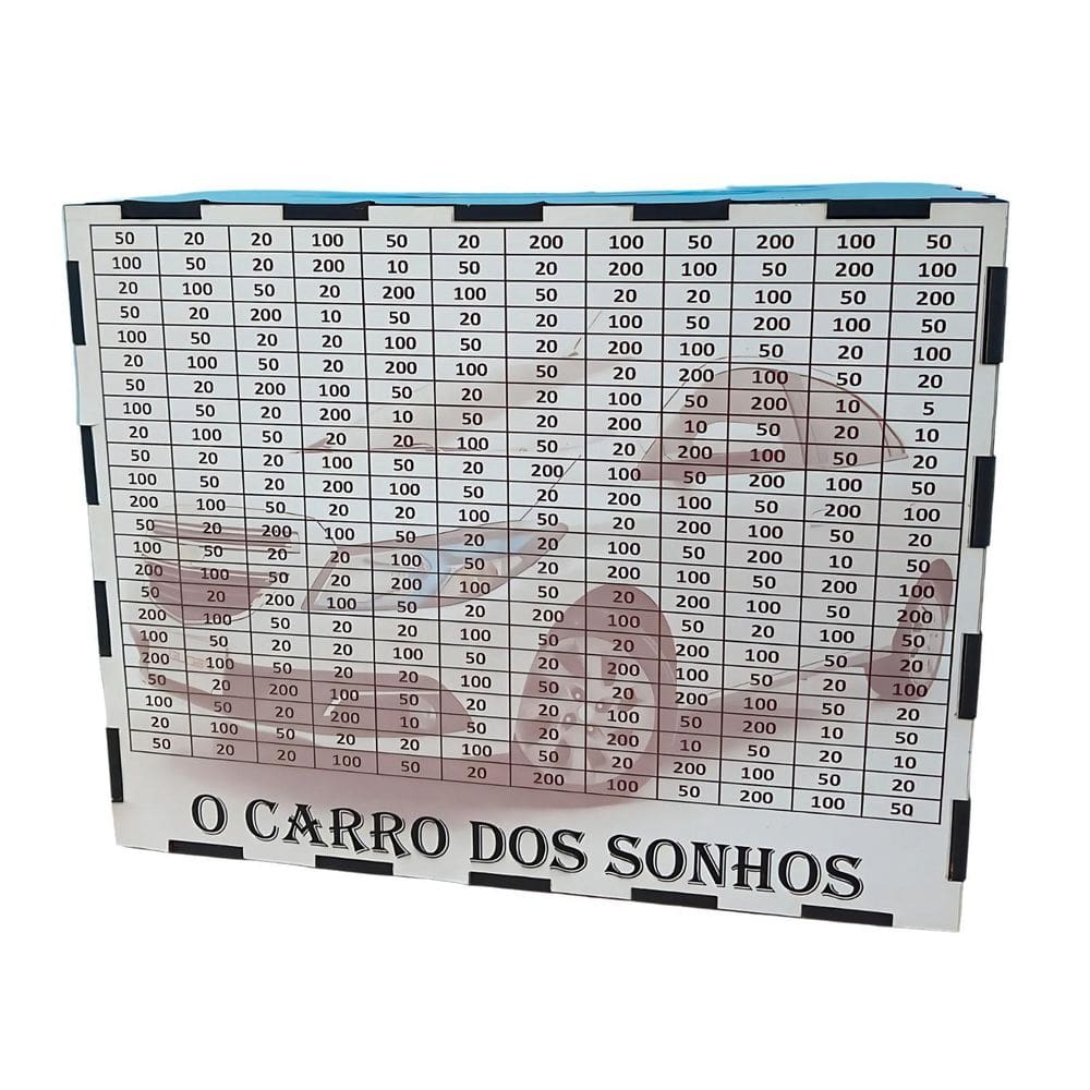 Cofre Desafio Meu Carro Dos Sonhos Junte 20 Mil Seu Sonho Em
