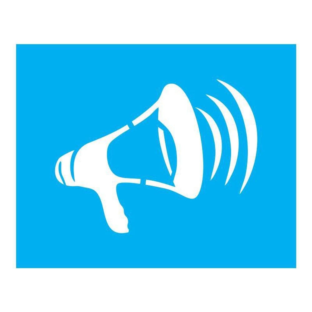 Stencil Tamako Megafone- 20X25Cm - Ref B954