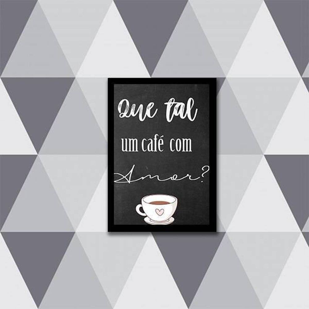 Quadro Que Tal Um Café Com Amor 24X18Cm