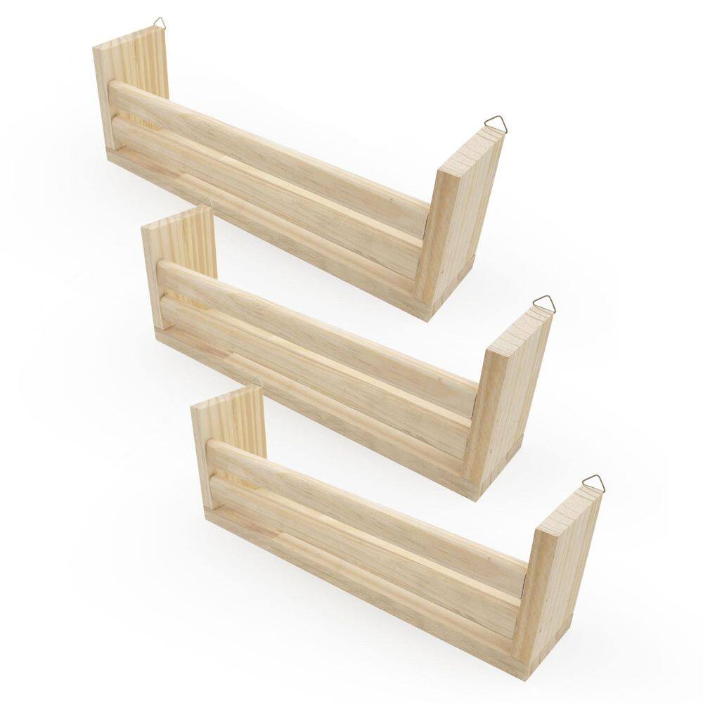 Kit 3 Prateleira Porta Livros Decoração Temperos Condimentos