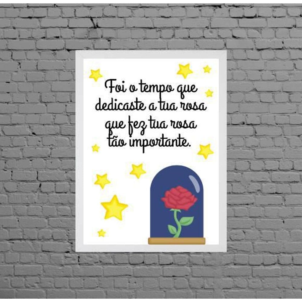 Quadro Dedicaste Tua Rosa- Pequeno Príncipe 45X34Cm